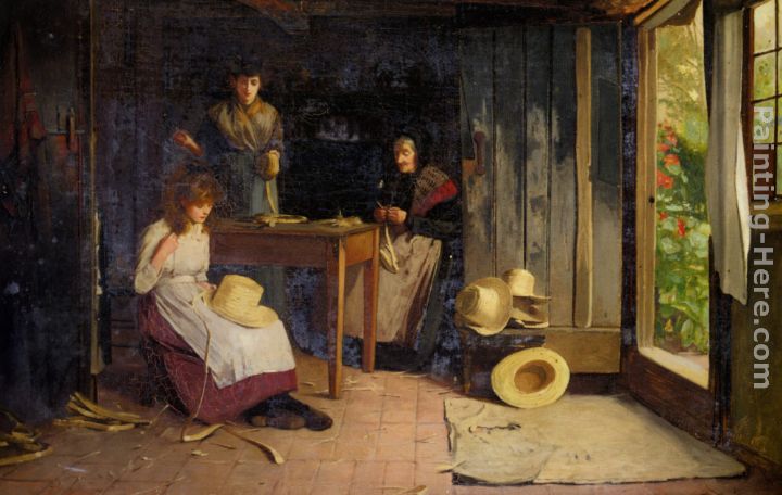 The Hat Makers painting - Carlton Alfred Smith The Hat Makers art painting